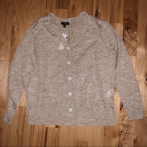 NWT- J Crew Gold Sparkly Sheer Cardigan
